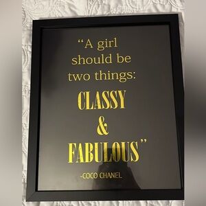 Coco channel picture frame